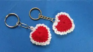 Crochet heart keychain,#Crochit #Handmadketting