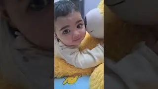 old video, baby girl masti with teddy #trending #viral #ytshort #babygirl #baby