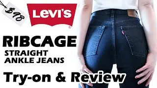 LEVI'S Ribcage Straight Ankle Women's Jeans - Feelin' Cagey Black | Try-on & Review | AERIN