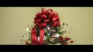 Верхушка для дерева с красным бантом - www.probowthehand.com