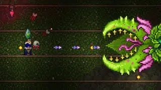 Plantera with Shadowflame Knife - Terraria