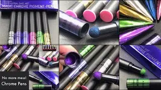 Nail art chrome nails - Chrome Powder Pens - metallic nails - easy nail art