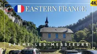 Eastern France Hidden Gem🇫🇷 Baume-les-Messieurs Cave ➜ Medieval abbey UNESCO Village Walking Tour 4K