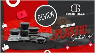 Disposable Box | 3 Portion Tray Square (Black) | Plastic Container | Black | Takeaway Box