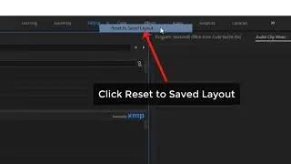 How to Fix Adobe Premiere Pro Panels Missing