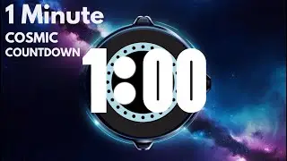 1 Minute Futuristic Space Countdown Timer | High-Tech Sci-Fi Digital Clock