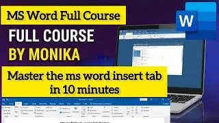MS Word Insert Tab Tutorial: Create Professional Docs in 10 Mins  @Computerskillsandgk 