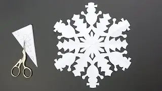 How to make Paper Snowflake - Easy Paper Christmas Tree and Snowman Snowflake