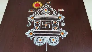 Rathasaptami special ratham muggulu|kanuma ratham muggulu|easy ratham rangoli kolam#Rang Kaa Rangoli