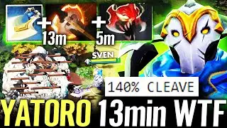 🔥 YATORO Sven 13min Fury + MoM &mdash; Fastest Carry Farm 140% CLEAVE META Ez Eat Big Stack Dota 2 Pro