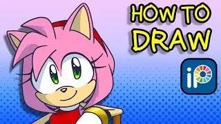 (EASY) How To Draw Amy Rose from Sonic The Hedgehog series