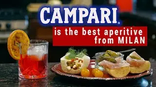 A professional from Italy shows how to drink Campari in original Italian style. 2021 video, 4K
