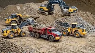 STUCKING RC TRUCKS & EXCAVATOR// RC MINING LIEBHERR  DIGGER// STONEBREAKER-AREA #rc #truck #viral