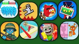 Count Master,Die Again, Angry birds, Find the Alien,Stick Army,Fun Race 3D,Tom Time Rush