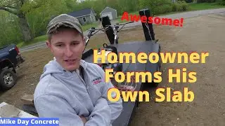Homeowner Forms 44' X 28' Concrete Slab - Perfection!