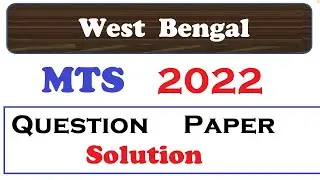 West Bengal  MTS 2022 Solved question Paper || GDSTOMTS2022 #gdstomts #postman #postmantopostman2022