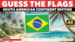 Guess the Flag Quiz | South American Continent | 4K UHD | Can You Guess All the Flags?