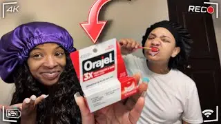 ORAJEL NUMBING MOUTH PRANK ON GIRLFRIEND!! (MUST WATCH) | VLOGMAS DAY 4 🎄