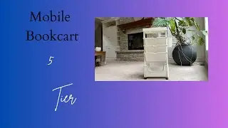 5-Tier Mobile Bookshelf Cart: Removable, Stable with Wheels for Living Room, Office & Classroom