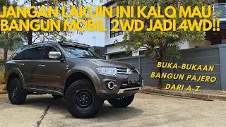 BIAYA UPGRADE PAJERO DAKAR 4X2 MENJADI 4X4 SEUTUHNYA #pajero4x4 #pajerosport