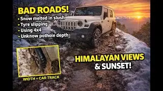 Tyres Slipping, Blind Potholes & Slush Roads 😱 | 4x4 Binsar Adventure