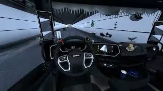 Driving to Denmark in DAF truck POV realistic immersive driving ETS 2 TrackIR PXN wheel