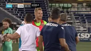Benjamin Mines with a Goal vs. Charleston Battery