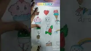 Diy stickers/hand made stickers #stickers #creative #shortvideo