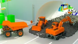 Road Repair Mission : Will Construction Vehicles Save the Tunnel? 🏗️ | Funny PAT Vehicles Cartoon