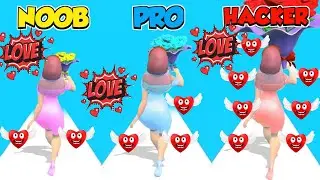 NOOB vs PRO vs HACKER in Wedding Rush 3D Runner Game Gameplay All Levels