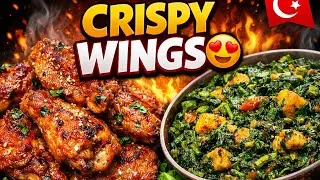 Crispy Chicken Wings with Spinach | Easy & Tasty Recipe# food#with!