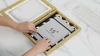 Kids Art Frame-Hang or stand, changeable display. Perfect for kids' drawings. A4 artwork.