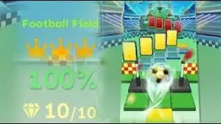 Rolling Sky Bonus lv.16 Football Field 100% Clear - All Gems and Crowns | Telestic Gaming