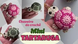 Mini TARTARUGA chaveiro de crochê #crochet #croche