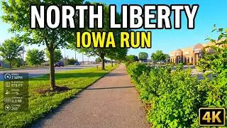 Virtual Running Videos for Treadmill | Music | N Ridge Trail, North Liberty, Iowa | USA