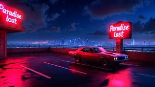 Neon Skyline View | Retrowave Lo-fi Ambience