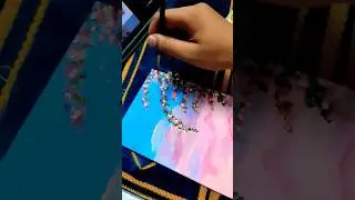 🌸Paint a dreamy background with me🌸#allah #calligraphy #artist #new #art #reel #arabic#islam #canvas