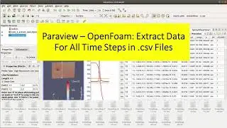 OpenFoam - Paraview: Извлечение данных за все временные шаги