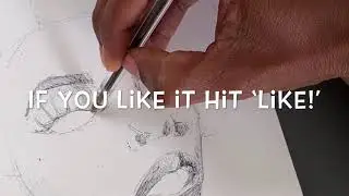 DRAWING A WOMAN WITH AFRO PUFFS - BIC PEN DRAWING!