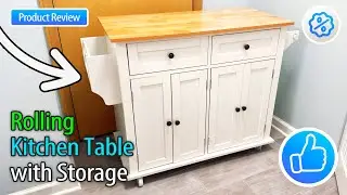 Portable Kitchen Island Review &ndash; Extra Counter Space & Storage?