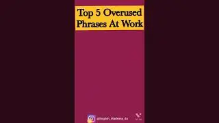Top 5 Overused phrases at work!#shorts #englishtips #learnenglish