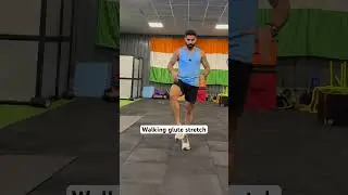 Walking glute stretch #hipexercises #hipmobility #hipmobilityexercises #glutestretch #warmupdrills