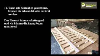 Bauanleitung Holz-Zaunelemente haus-garten-versand
