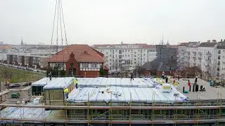 Holzmodulmontage | Baureport Hausburg-Grundschule