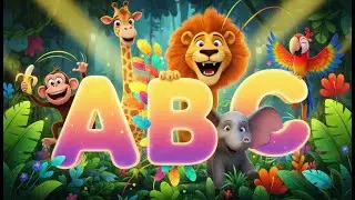 ABC Song in the Jungle 🌴🦁 | Learn Alphabet with Fun Animals | Kids ABC Song