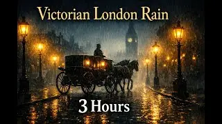 Victorian London Rain Ambience | 3 Hours | Horse Carriages, Fog & Distant Thunder