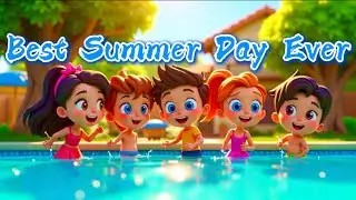Backyard Pool Party Slide Fun! #PoolParty #KidsStory #SummerFun #BrightMotion #BackyardFun #fun