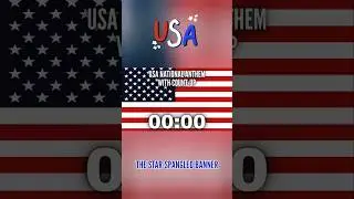🇺🇸 USA Anthem with Count-Up | The Star-Spangled Banner 🥁 #Shorts