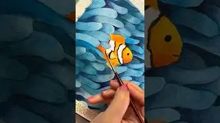 How to draw a cute little fish in corals in Watercolors #watercolorpainting #watercolortechnique