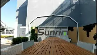 Office building roof garden outdoor retractable sunroom, electric intelligent opening and closing,